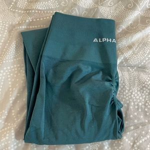 Alphalete Amplify Pier Blue Seamless Scrunch Leggings